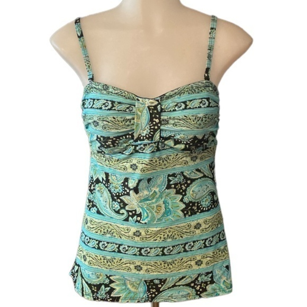 CROFT & BARROW Tankini Swim Top - size womens 8